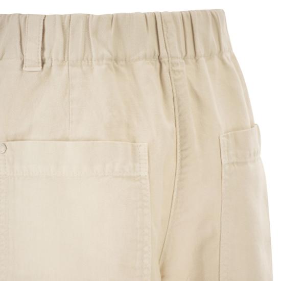 26SS 브루넬로 쿠치넬리 숏팬츠 ML996P5761 CHALK - BRUNELLO CUCINELLI