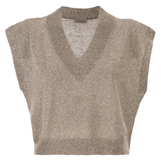 26SS 브루넬로 쿠치넬리 폴로 티셔츠 MDT746402 BROWN