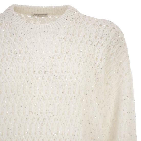 26SS 브루넬로 쿠치넬리 스웨터 MCO564700 WHITE - BRUNELLO CUCINELLI