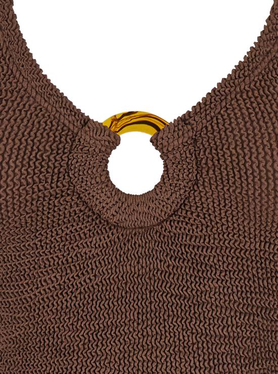 26SS 훈자 지 원피스 수영복 SCELINESHMETALLICCHOCOLATE Brown - HUNZA G