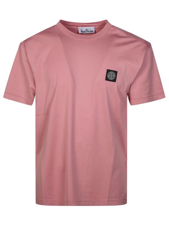 26SS 스톤 아일랜드 60/2 코튼 저지 슬림핏 티셔츠 L1S152100027S0013 V008G ROSA