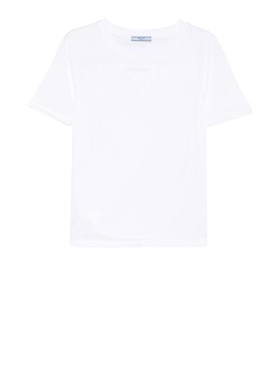 26SS 프라다 코튼 저지 티셔츠 3569B 18QZF0009 White