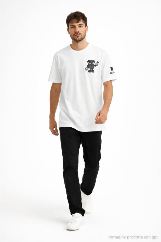 26SS 아웃데어 스웨터 플레어 그래픽 티셔츠 남성용 면 오프화이트 4651M315B033 1706 - OUTHERE