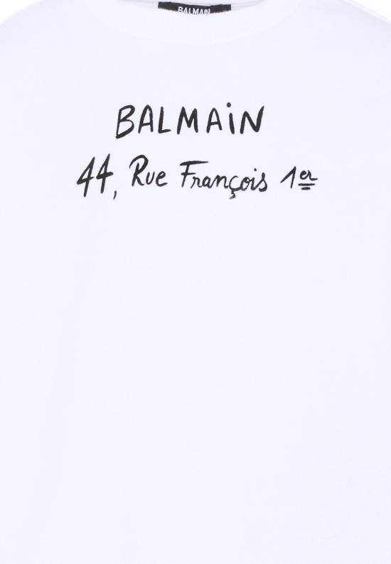 26SS [키즈] 발망 트레이닝 상의 BY4A30 Z3183 100NE WHITE - BALMAIN