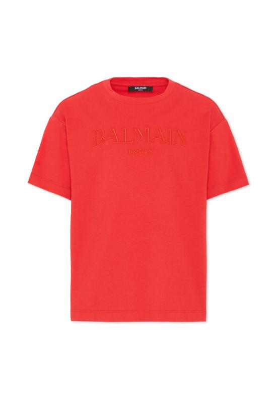 26SS [키즈] 발망 티셔츠 BY8P51 Z3672 412 RED