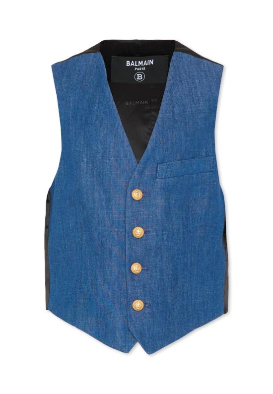 26SS [키즈] 발망 코트 BY2P82 P0588 625 BLUE