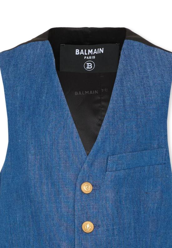 26SS [키즈] 발망 코트 BY2P82 P0588 625 BLUE - BALMAIN