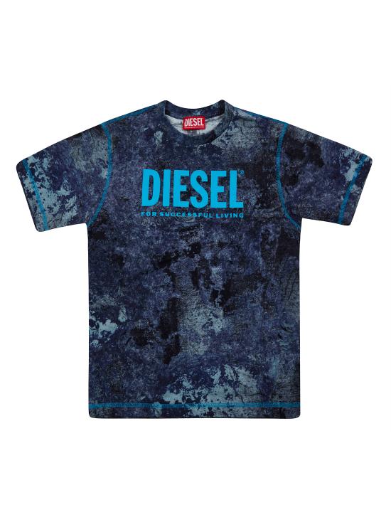 26SS [키즈] 디젤 티셔츠 J02592 KYA0A TMIM OV K8AT BLU