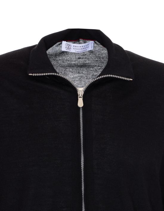 26SS 브루넬로 쿠치넬리 집업 니트 M2300106 CH101 Black - BRUNELLO CUCINELLI