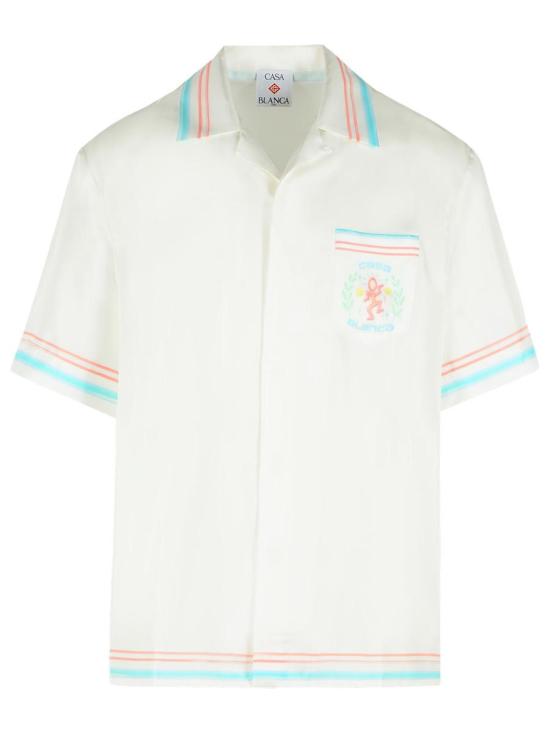 26SS 카사블랑카 반팔 셔츠 M SP26 SH 003 01 DANCE JOY White