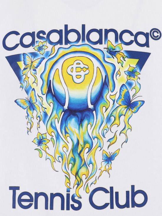 26SS 카사블랑카 반팔 티셔츠 M SP26 JTS 001 01 TENNIS CLUB ICON White - CASABLANCA