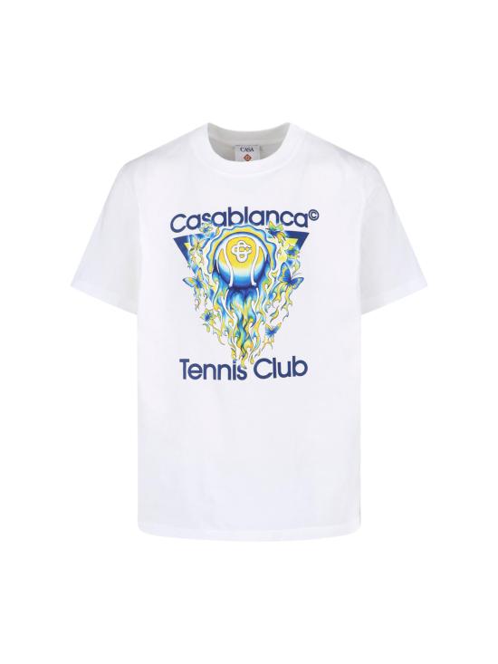 26SS 카사블랑카 반팔 티셔츠 M SP26 JTS 001 01 TENNIS CLUB ICON White