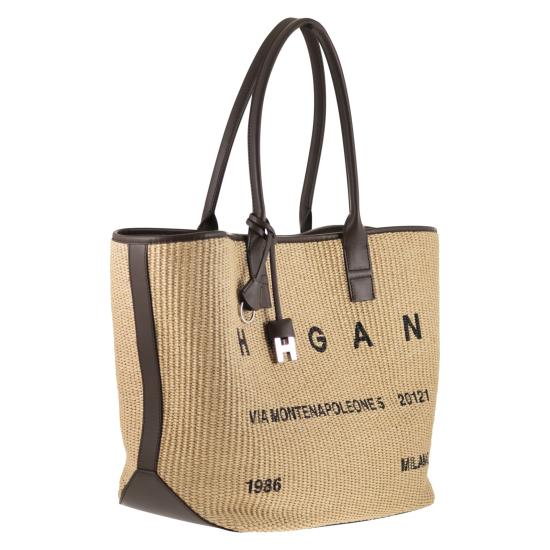 26SS 호간 토트백 KBW01TA5300UYI BROWN BEIGE - HOGAN