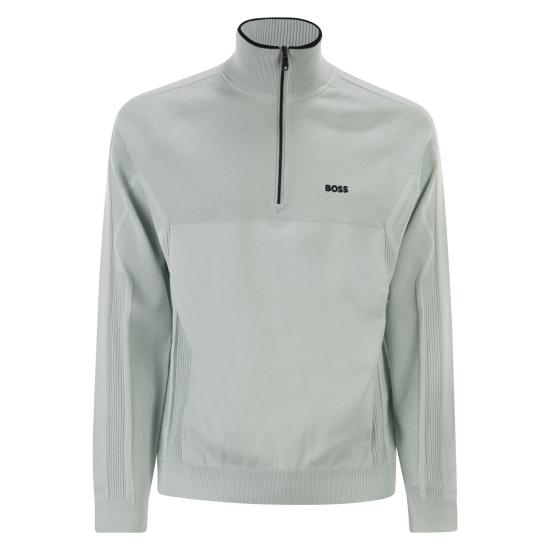 26SS 보스 집업 니트 50553791 WATER GREEN