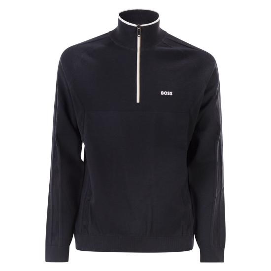 26SS 보스 집업 니트 50553791 NIGHT BLUE