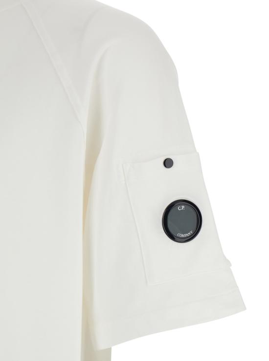 26SS 씨피 컴퍼니 라이트 플리스 숏슬리브 스웨트셔츠 20CMSS034A002246G103 White - C.P. COMPANY