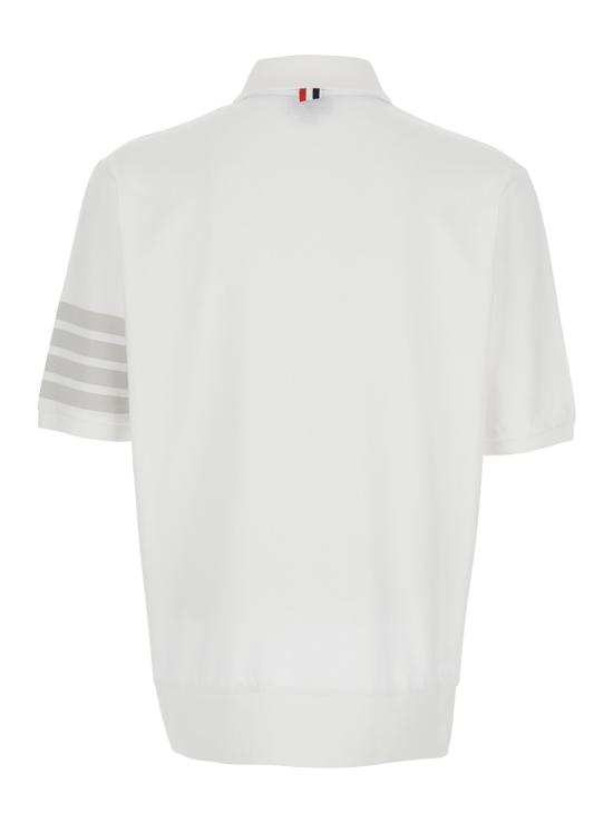 26SS 톰브라운 가먼트 오버다이드 저지 4바 폴로셔츠 MJP236AJ0253100 White - THOM BROWNE