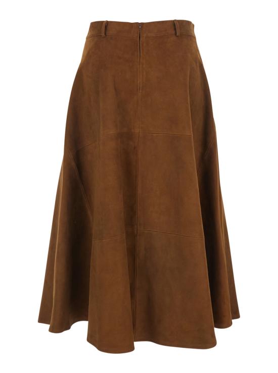 26SS 세미쿠튀르 롱 스커트 Y6ST02T57 Brown - SEMI-COUTURE