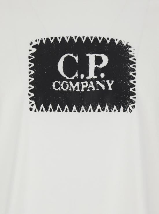 26SS 씨피 컴퍼니 저지 30/1 숏슬리브 로고 라벨 티셔츠 RCCMTS723A005100W103 White - C.P. COMPANY