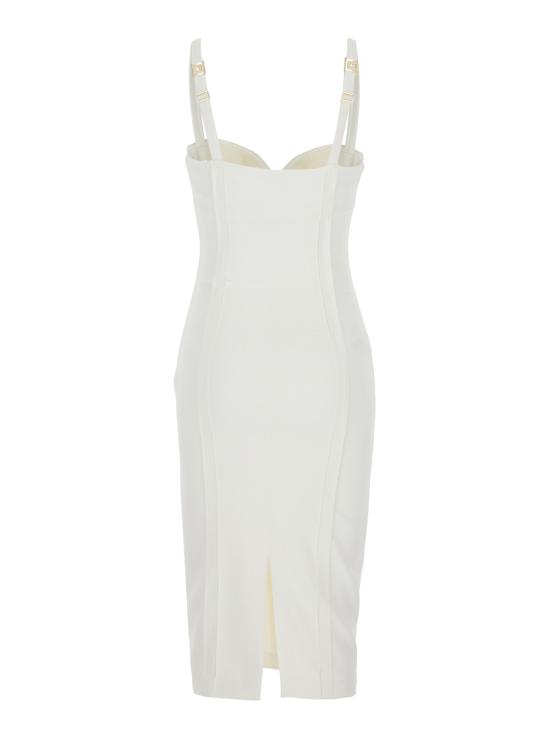 26SS 엘리자베타프랜치 미디 원피스 AB91861E2360 White - ELISABETTA FRANCHI