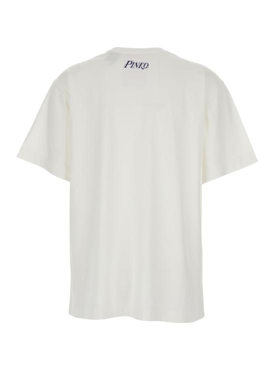 26SS 핑코 반팔 티셔츠 105526A33NZE1 White - PINKO