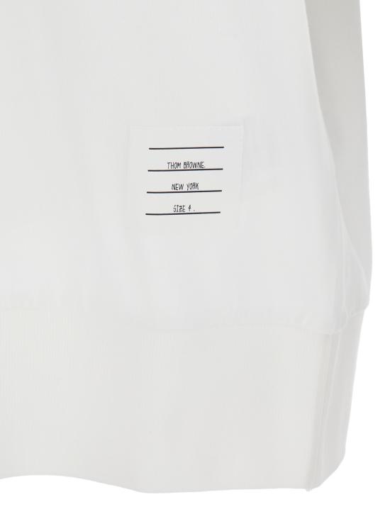 26SS 톰브라운 코튼 저지 4바 티 MJS303AJ0253100 White - THOM BROWNE