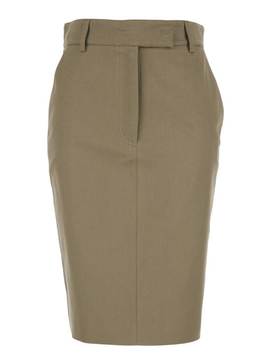 26SS 플레인 미디 스커트 500541136216 Grey