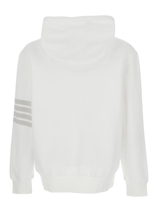 26SS 톰브라운 솔리드 루프백 4바 후디 MJT556AJ0007100 White - THOM BROWNE