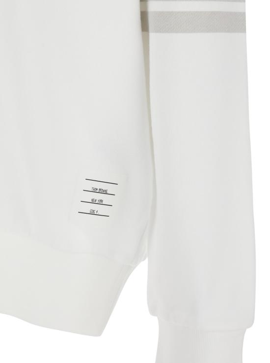 26SS 톰브라운 솔리드 루프백 4바 후디 MJT556AJ0007100 White - THOM BROWNE