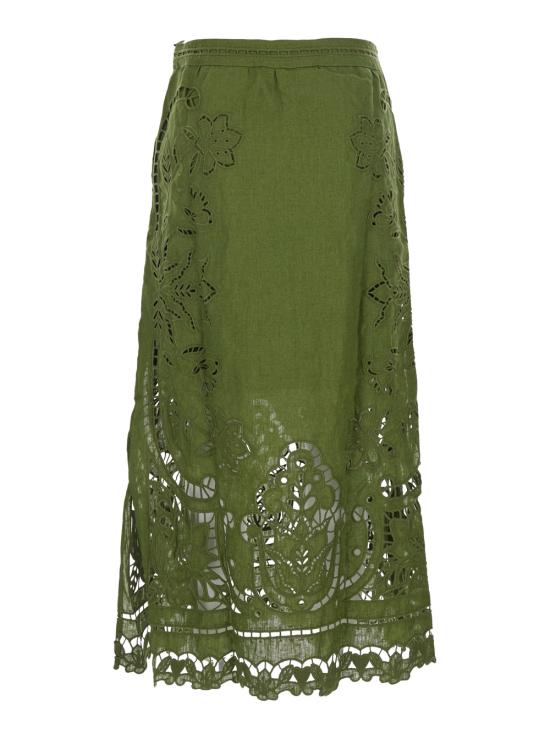 26SS 팜 리오 롱 스커트 344609L0013 Green - FARM RIO