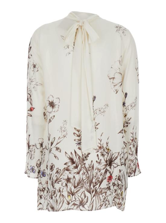 26SS 세미쿠튀르 미디 원피스 Y6SS54FLW60 White - SEMI-COUTURE