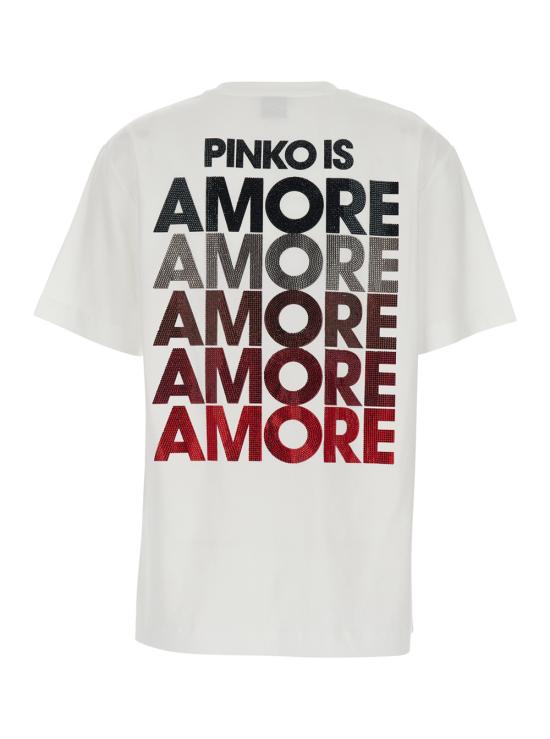 26SS 핑코 반팔 티셔츠 105526A33IZR2 White - PINKO