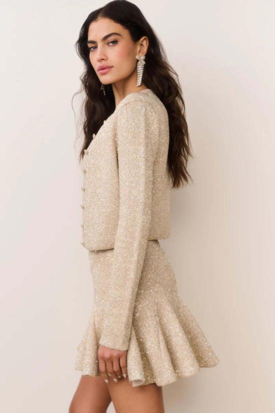  러브쉐이크팬시 가디건 러브쉑 팬시 페라 카디건 허니 골드 - LOVESHACKFANCY