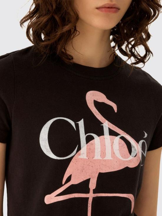 26SS 끌로에 반팔 티셔츠 CH26SJH08194 070 Black - CHLOE