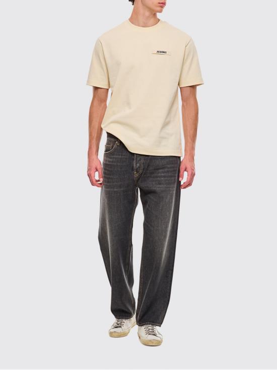 26SS 자크뮈스 그로그랭 로고 티셔츠 TSM00133AJ00226 150 Beige - JACQUEMUS