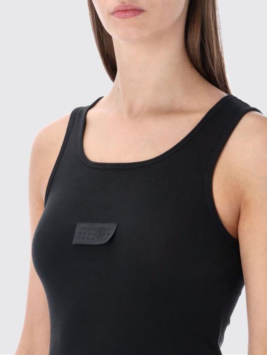 26SS MM6 메종마르지엘라 민소매 티셔츠 S52NL0075M20054 900 Black - MM6 MAISON MARGIELA