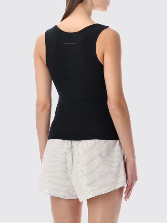 26SS MM6 메종마르지엘라 민소매 티셔츠 S52NL0075M20054 900 Black - MM6 MAISON MARGIELA