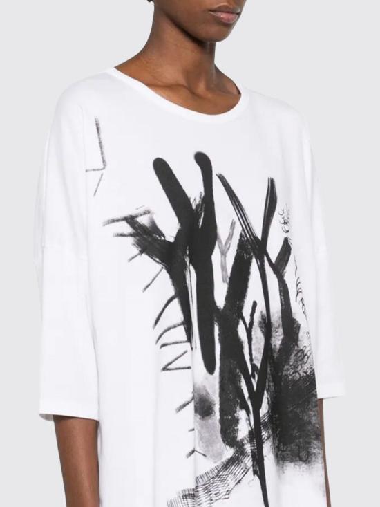 26SS 와이즈 요지 야마모토 반팔 티셔츠 YQT27678 1 White - Y’S YOHJI YAMAMOTO