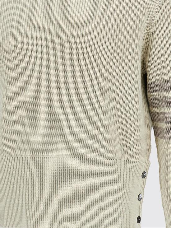 26SS 톰브라운 코튼 가디건 스티치 4바 풀오버 MKA580AY3065 260 Beige - THOM BROWNE