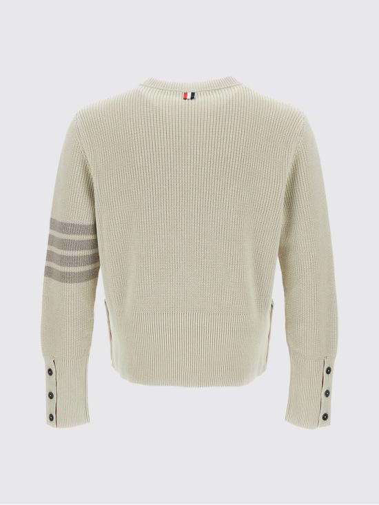 26SS 톰브라운 코튼 가디건 스티치 4바 풀오버 MKA580AY3065 260 Beige - THOM BROWNE