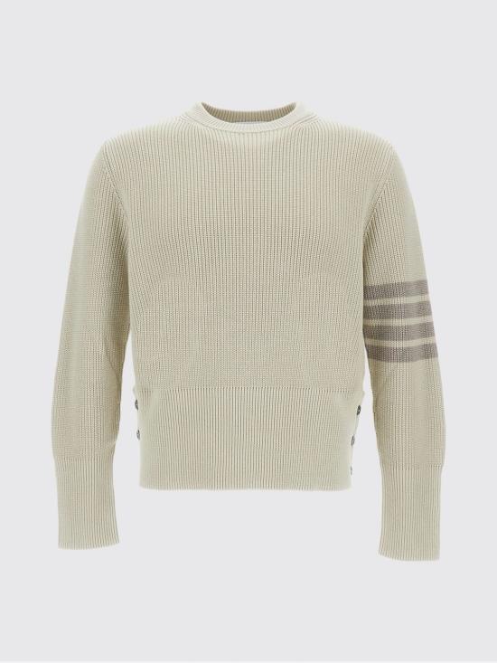 26SS 톰브라운 코튼 가디건 스티치 4바 풀오버 MKA580AY3065 260 Beige - THOM BROWNE