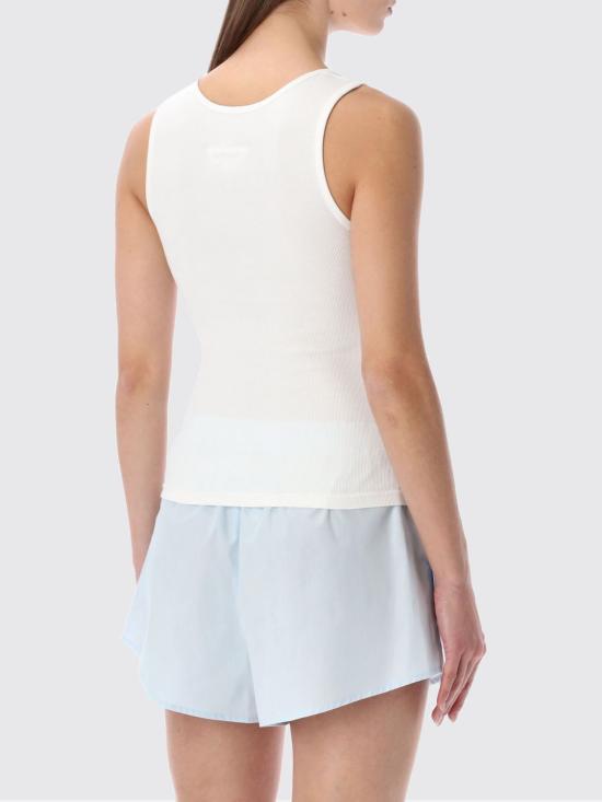 26SS MM6 메종마르지엘라 민소매 티셔츠 S52NL0075M20054 101 White - MM6 MAISON MARGIELA