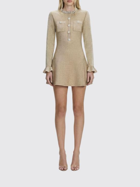 26SS 셀프 포트레이트 롱 원피스 RS26206SGD GOLD Platinum