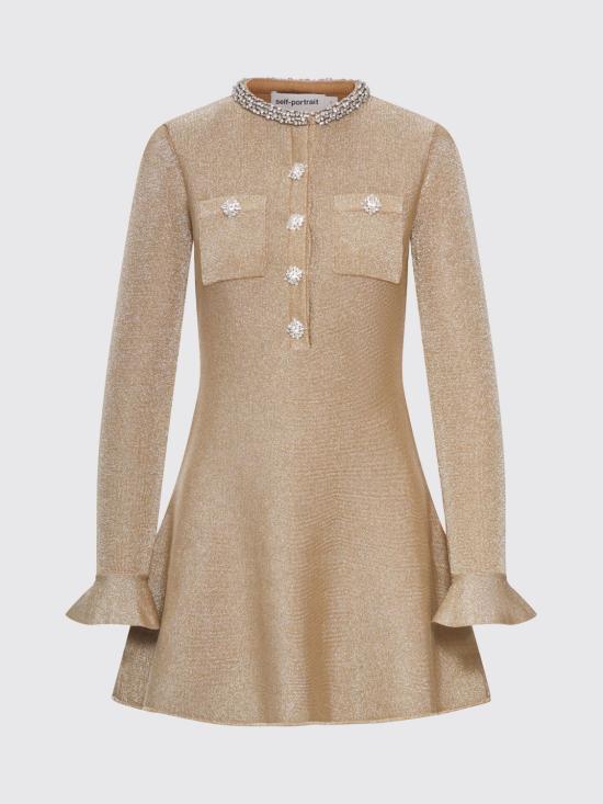 26SS 셀프 포트레이트 롱 원피스 RS26206SGD GOLD Platinum - SELF PORTRAIT