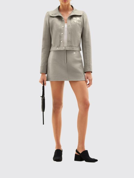 26SS 쿠레쥬 숏 스커트 223CJU001VY0014 1099 Grey - COURREGES