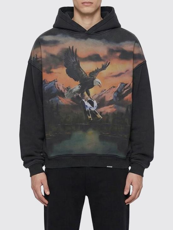 26SS 리프레젠트 긴팔 티셔츠 MLM100762 STAINED Black