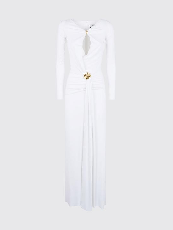 26SS 엘리자베타프랜치 롱 원피스 ABR1461E2 360 White - ELISABETTA FRANCHI