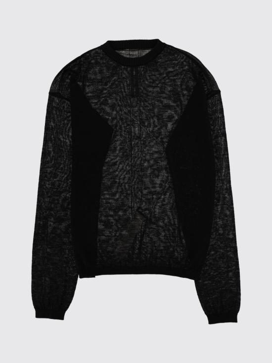 26SS 릭 오웬스 스웨터 RU01F2670KMP 09 Black - RICK OWENS