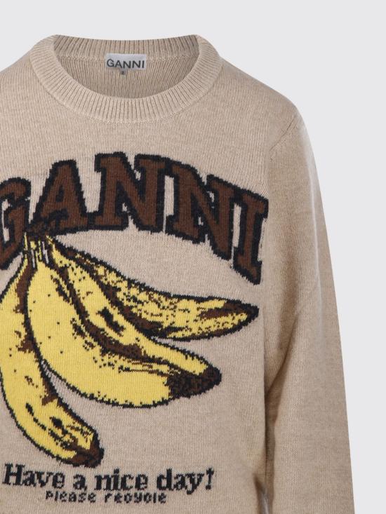 26SS 가니 그래픽 울 니트 A1070265 118 Camel - GANNI