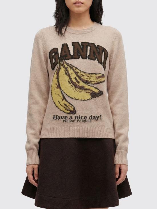 26SS 가니 그래픽 울 니트 A1070265 118 Camel